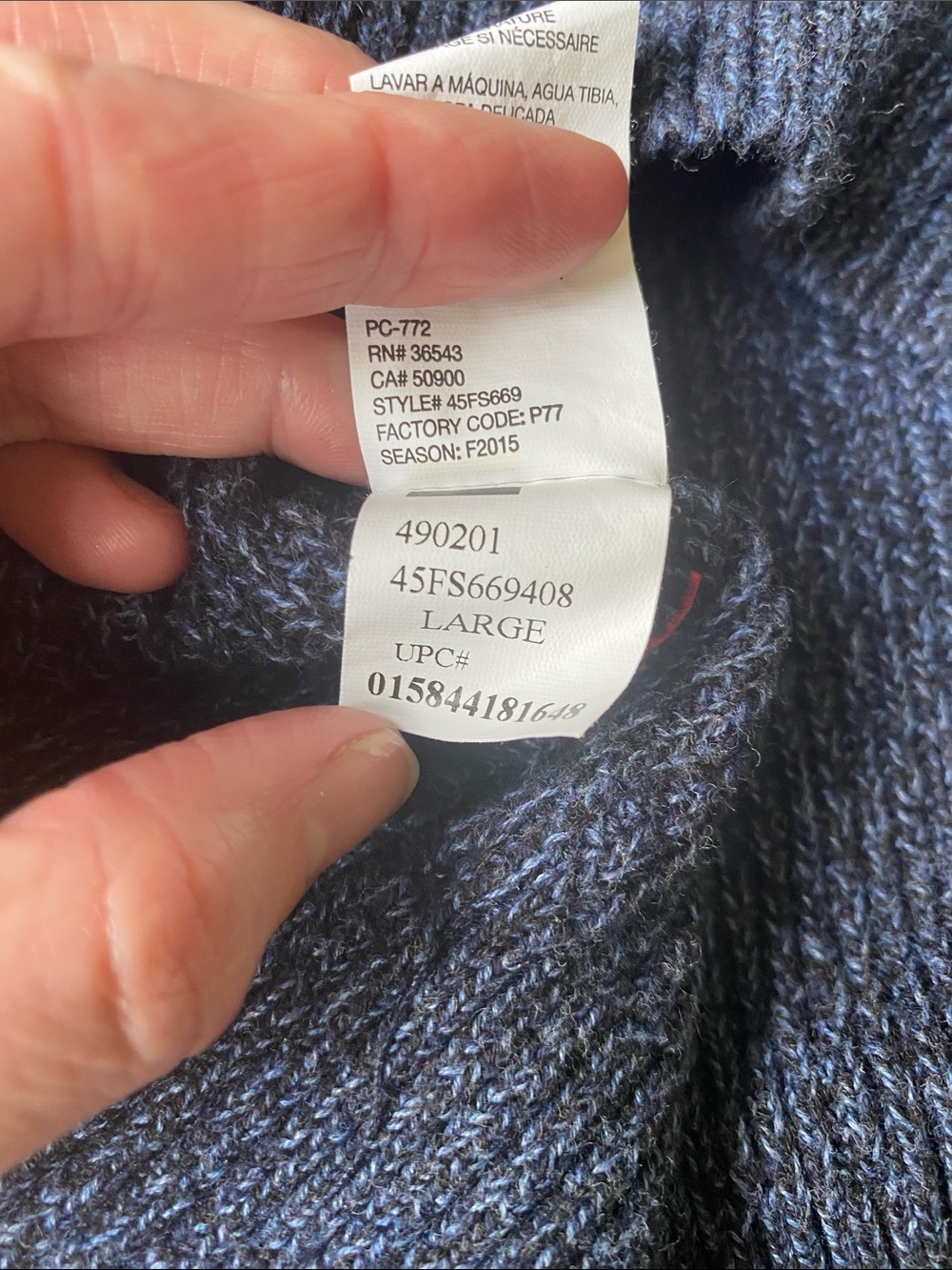 Izod Men's Navy Zip-Neck Sweater - Picture 9 of 9